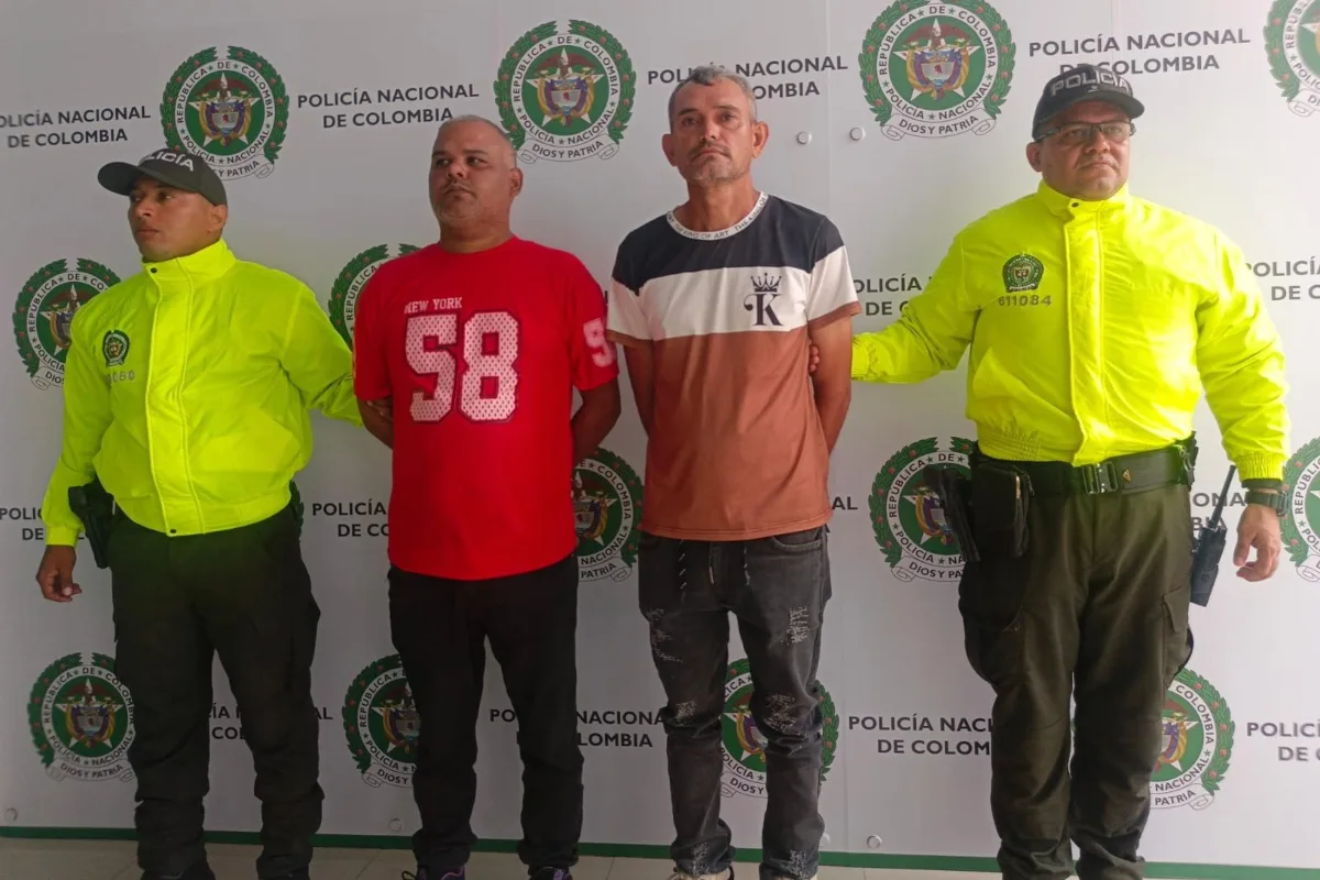 Las autoridades capturaron en Cúcuta a dos hombres identificados como Jesús Hernández Morales y Kelvis Sequera Delgado, señalados de participar presuntamente en el traslado de la víctima - Foto: Policía Nacional