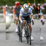 El ritmo impuesto por Rubio en las rampas más pronunciadas del trayecto permitió seleccionar la fuga y poner en aprietos a los líderes del pelotón general - Foto: Movistar Team