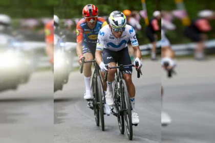 El ritmo impuesto por Rubio en las rampas más pronunciadas del trayecto permitió seleccionar la fuga y poner en aprietos a los líderes del pelotón general - Foto: Movistar Team
