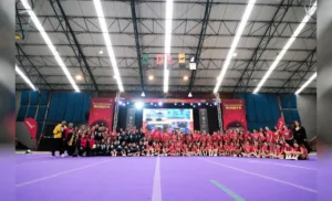 La competencia reunió aproximadamente a 1.800 deportistas de clubes afiliados a la Liga Bogotana de Porrismo, colegios y universidades, consolidándose como una plataforma para visibilizar el talento local, fortalecer el trabajo en equipo y proyectar nuevos procesos deportivos de la ciudad - Foto: IDRD