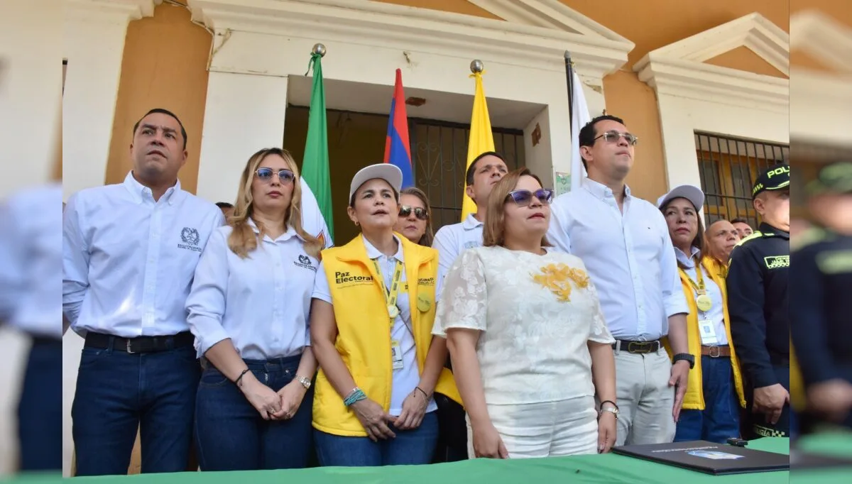 Ante el panorama, la gobernadora Margarita Guerra encabezó la instalación de un Puesto de Mando Unificado (PMU) para monitorear la evolución de la emergencia y coordinar las acciones necesarias para garantizar el normal desarrollo de las votaciones - Foto: Gobernación de Magdalena