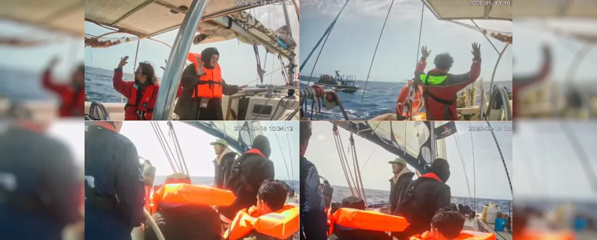 El incidente marítimo ocurrió en aguas internacionales desencadenando reacciones políticas inmediatas en las principales capitales de los gobiernos de la región euroasiática - Foto: Global Sumud Flotilla