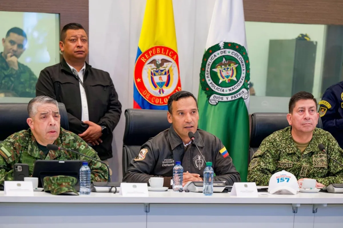 El ministro destacó que, pese a la gravedad del ataque, no se registraron militares ni policías heridos como consecuencia de la acción violenta - Foto: Ministerio de Defensa