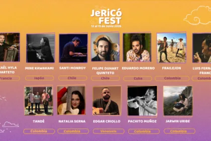 Esta primera edición contará con una programación diversa que conecta el jazz, las músicas del mundo, la tradición sinfónica, el folk y las nuevas propuestas latinoamericanas, consolidando a Jericó como un nuevo epicentro cultural del país - Foto: Jericó Fest