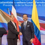 Fernández, por su parte, afirmó que Colombia y Costa Rica son aliados frente al narcotráfico y el denominado narcoterrorismo. La mandataria sostuvo que ambos gobiernos deben coordinarse para evitar que las organizaciones criminales aprovechen las fronteras entre los dos países - Foto: Presidencia