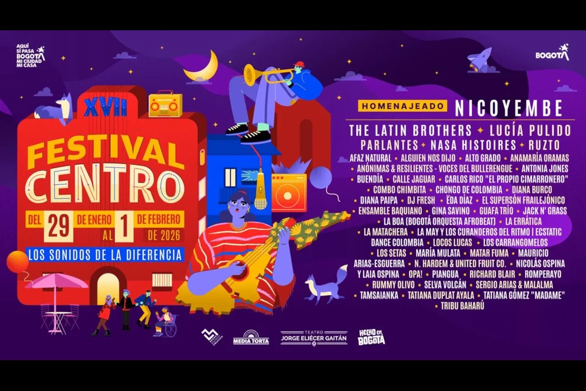 El Festival Centro 2026 se desarrollará en una red de escenarios que articulan el corazón de la ciudad con instituciones culturales, universidades y espacios independientes - Foto: FUGA