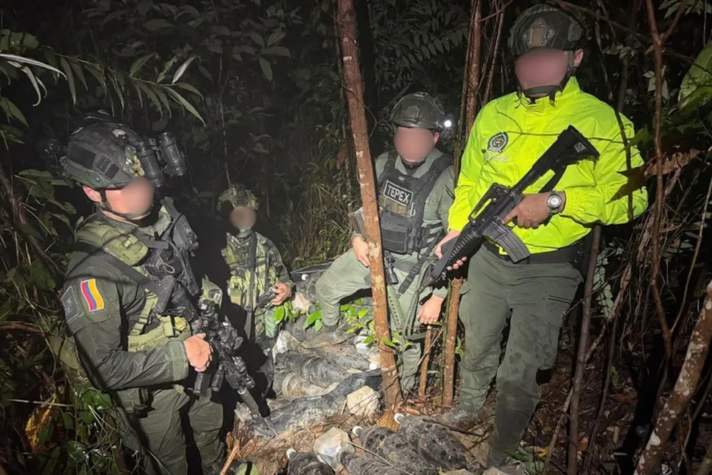 El depósito estaría relacionado, según la investigación, con las actividades logísticas del Frente Juan Fernando Porras Martínez, particularmente en los municipios de Sardinata y Tibú - Foto: Policía Nacional