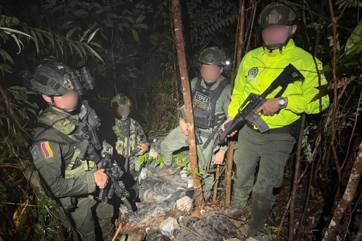 El depósito estaría relacionado, según la investigación, con las actividades logísticas del Frente Juan Fernando Porras Martínez, particularmente en los municipios de Sardinata y Tibú - Foto: Policía Nacional