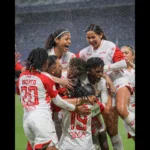 El equipo colombiano empató 2-2 durante los 90 minutos y ganó 3-2 en la definición desde el punto penal - Foto: Independiente Santa Fe Femenino